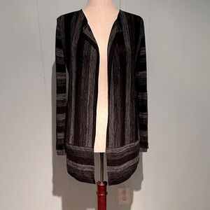 AREA Charcoal and Olive Knit Open Long Cardigan